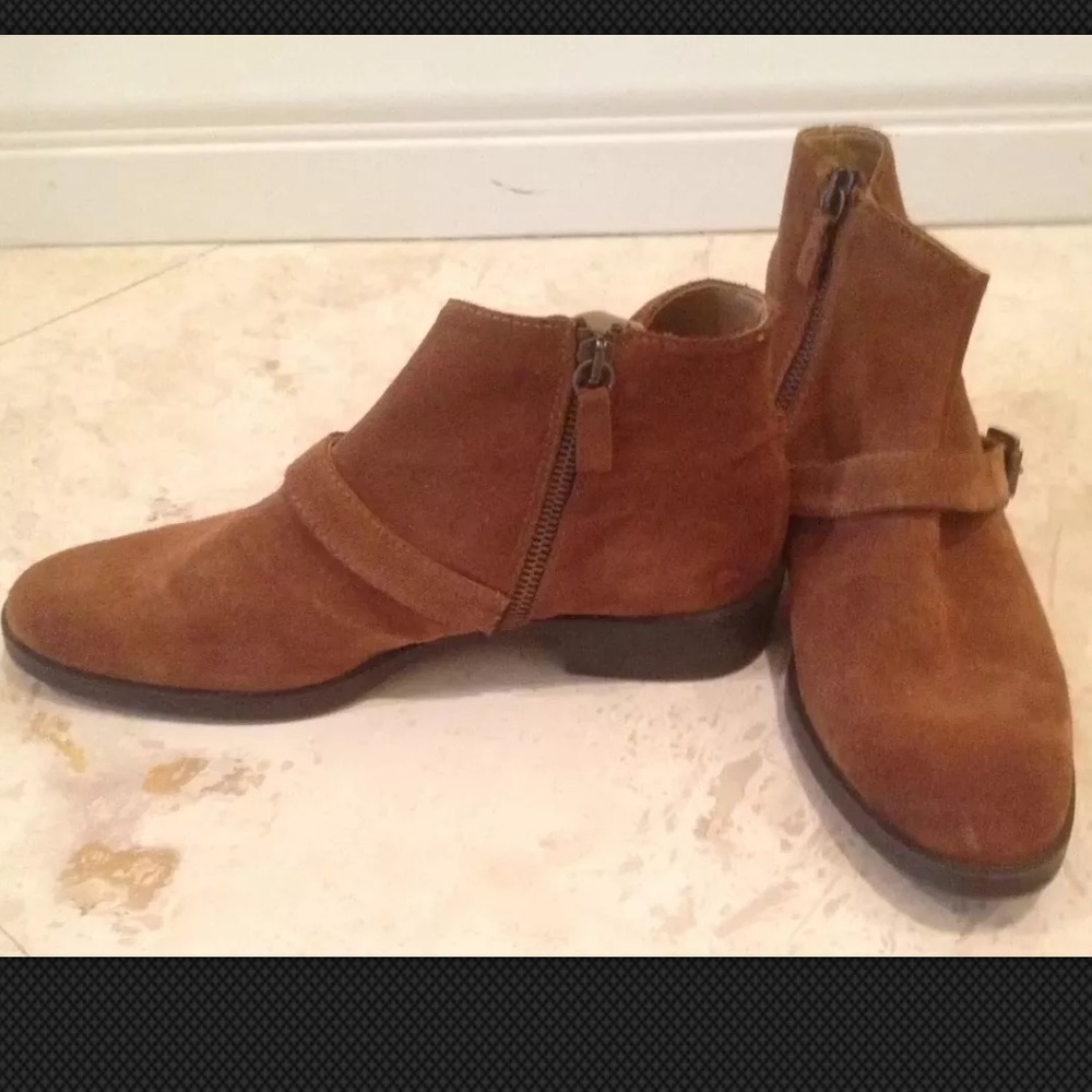 Zara Basic Collection Equestrian Suede Ankle Boots - image 5